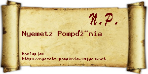 Nyemetz Pompónia névjegykártya
